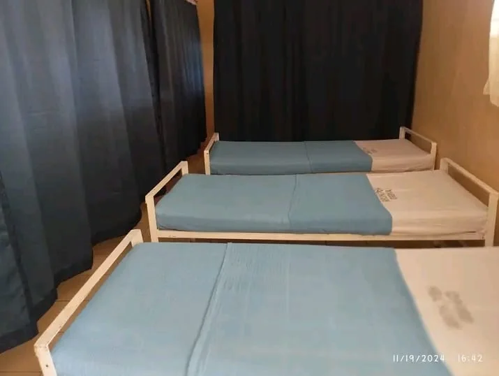 Patient beds at Cynert Hospital